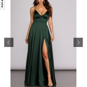 Windsor Satin Vera Lace Up Formal Dress